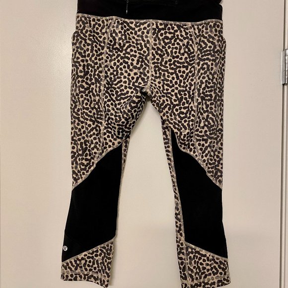 LULULEMON | Pace Rival Crop *Full-On Luxtreme Ace Spot Grain Black / Black - Picture 8 of 14